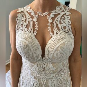 Martina Liana Lace Wedding Dress Size US 10